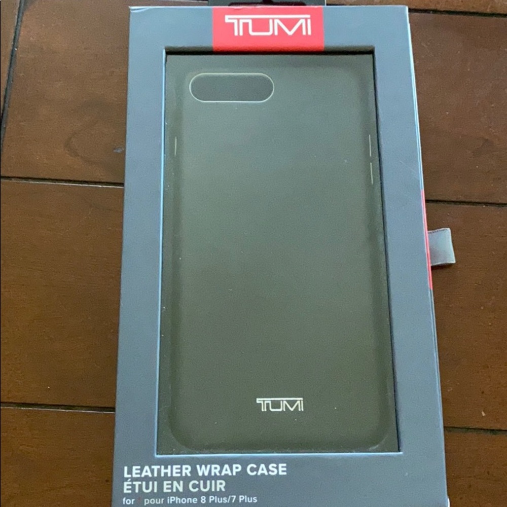 Leather wrapped Tumi iPhone 7+/ 8+ case